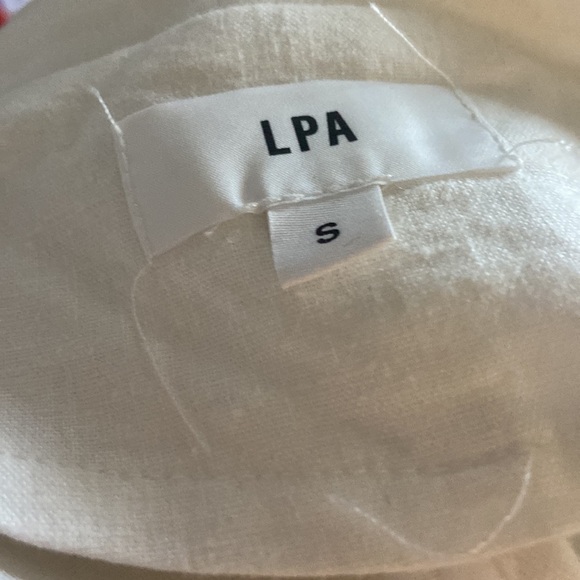 LPA Double Breasted Jacket in White Linen Button Front Blazer Dress Sz S NEW - Picture 5 of 6